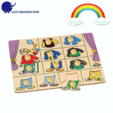 Lustige Spiel Großvater Wooden Knob Dress-up Puzzle